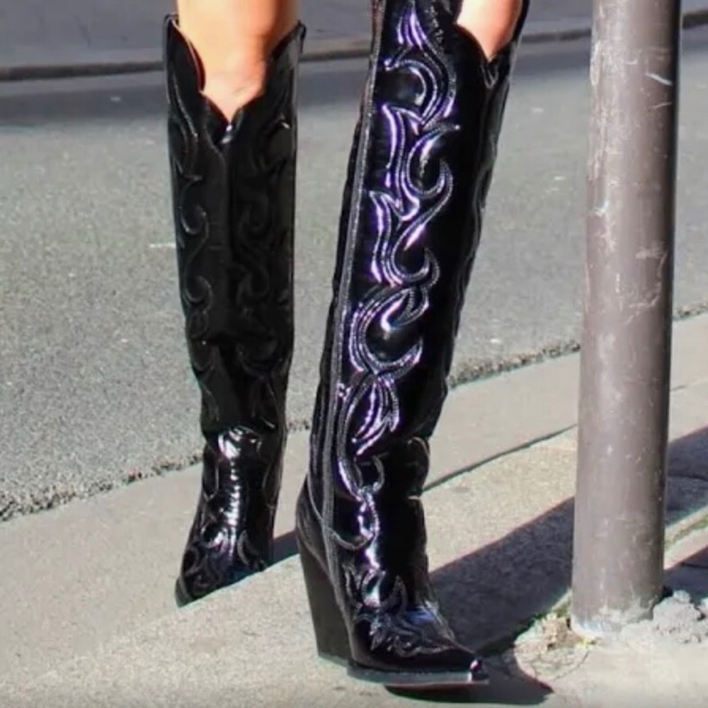 Jeffrey Campbell Amigos Patent Cowboy Boot